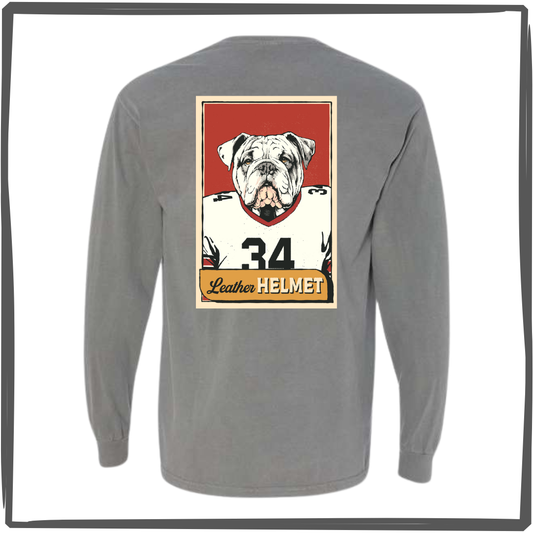GA Vintage Football Card Long Sleeve Pocket T-Shirt